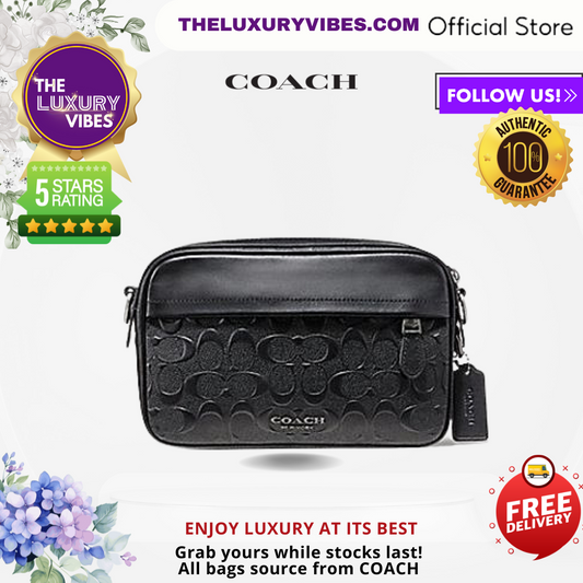 COACH Graham Crossbody In Signature Leather-Black F50713