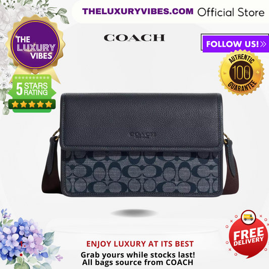 COACH Turner Flap Crossbody In Signature Chambray C8185