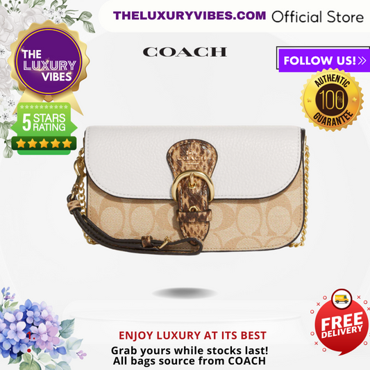 COACH Kleo Crossbody in blocked canvas snake print CA441