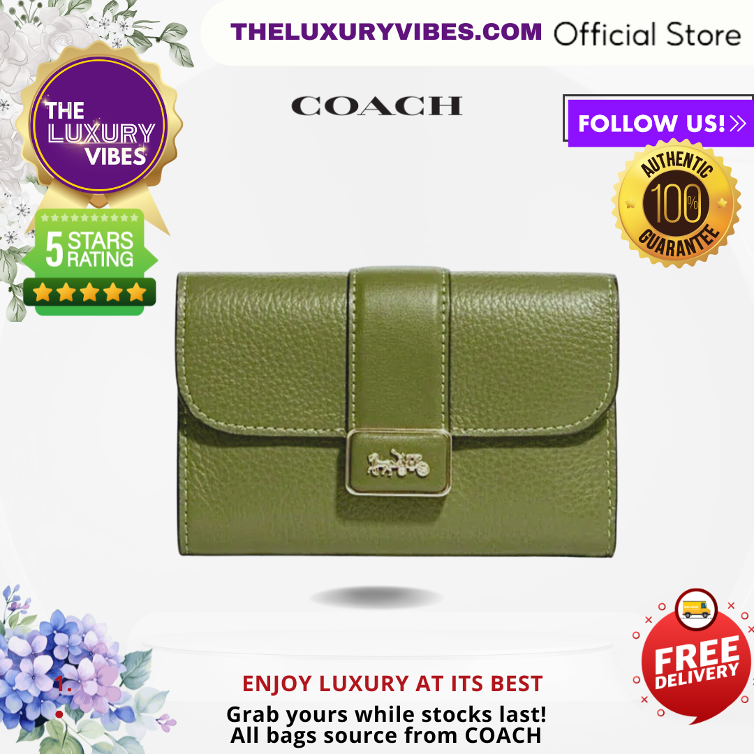 COACH Medium Grace Wallet in Olive Green CC059