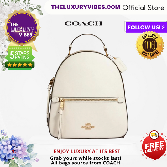 COACH Jordyn Backpack in Signature Canvas Khaki Chalk F76622