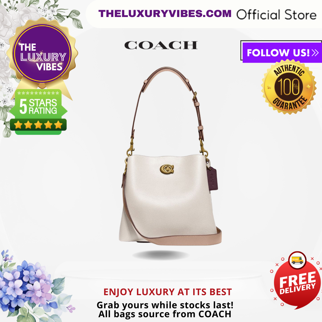 COACH Willow Bucket Bag In Colorblock in White C3766