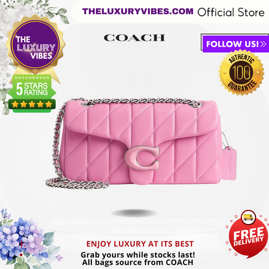 COACH Tabby Shoulder Bag 26 with Quilting in Vivid Pink