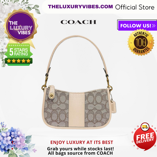 COACH Swinger 20 in Signature Jacquard in Ivory