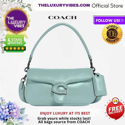 COACH Pillow Tabby Shoulder Bag 26 in Light Blue