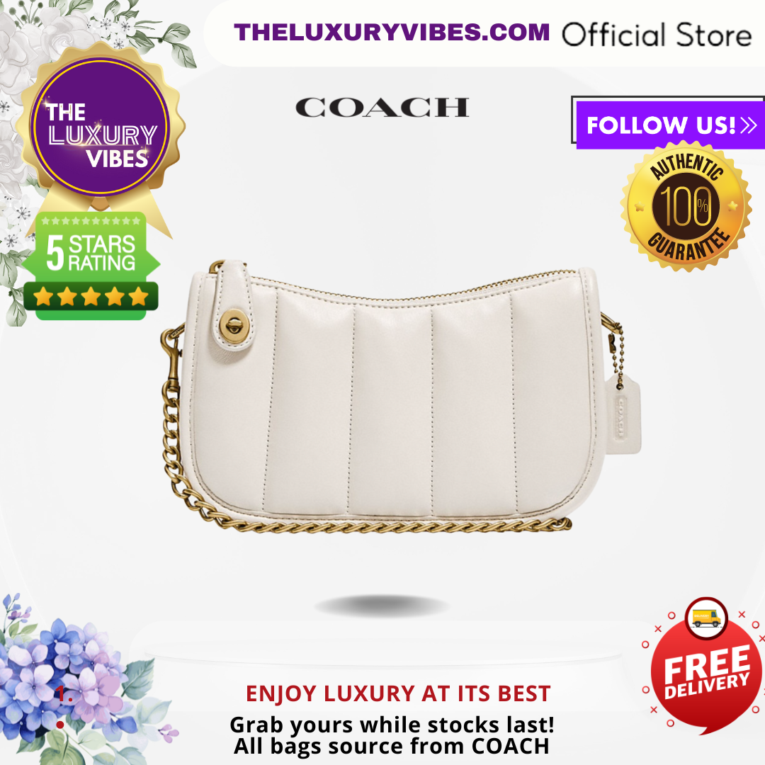 COACH Swinger 20 Leather Shoulder Bag - Chalk