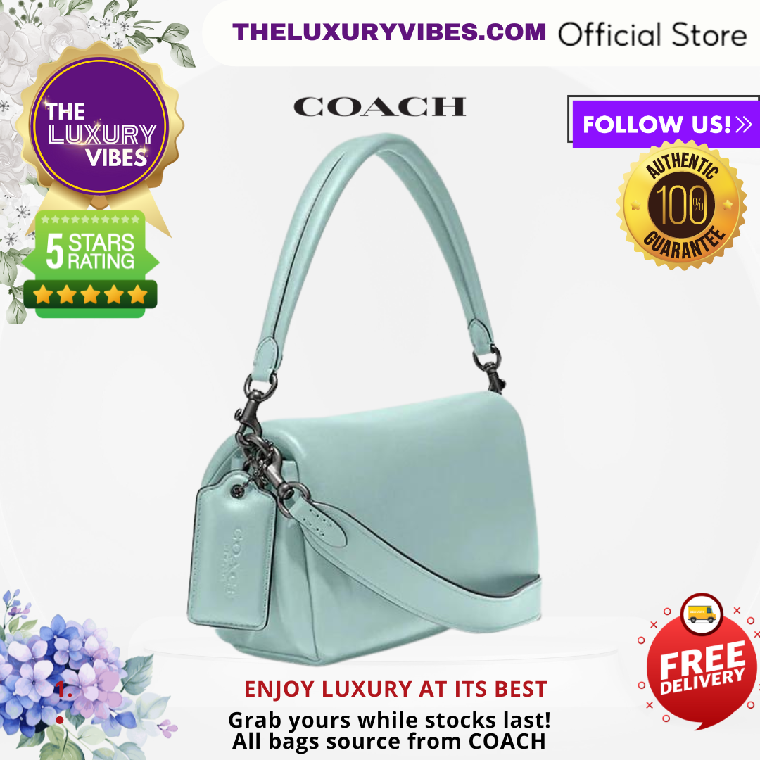 COACH Pillow Tabby Shoulder Bag 26 in Light Blue