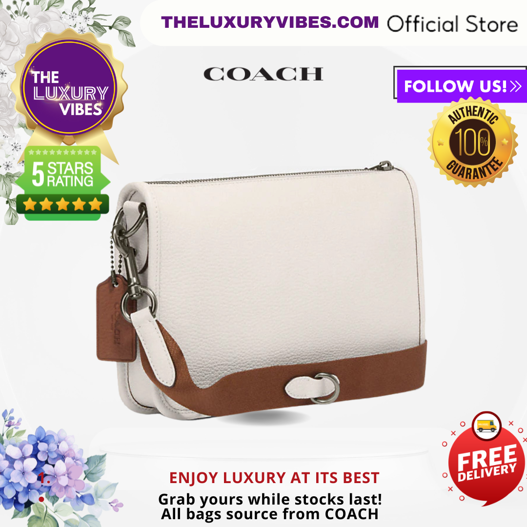 COACH Heritage Convertible Crossbody With Coach Stripe (CG998) - Gunmetal/Chalk