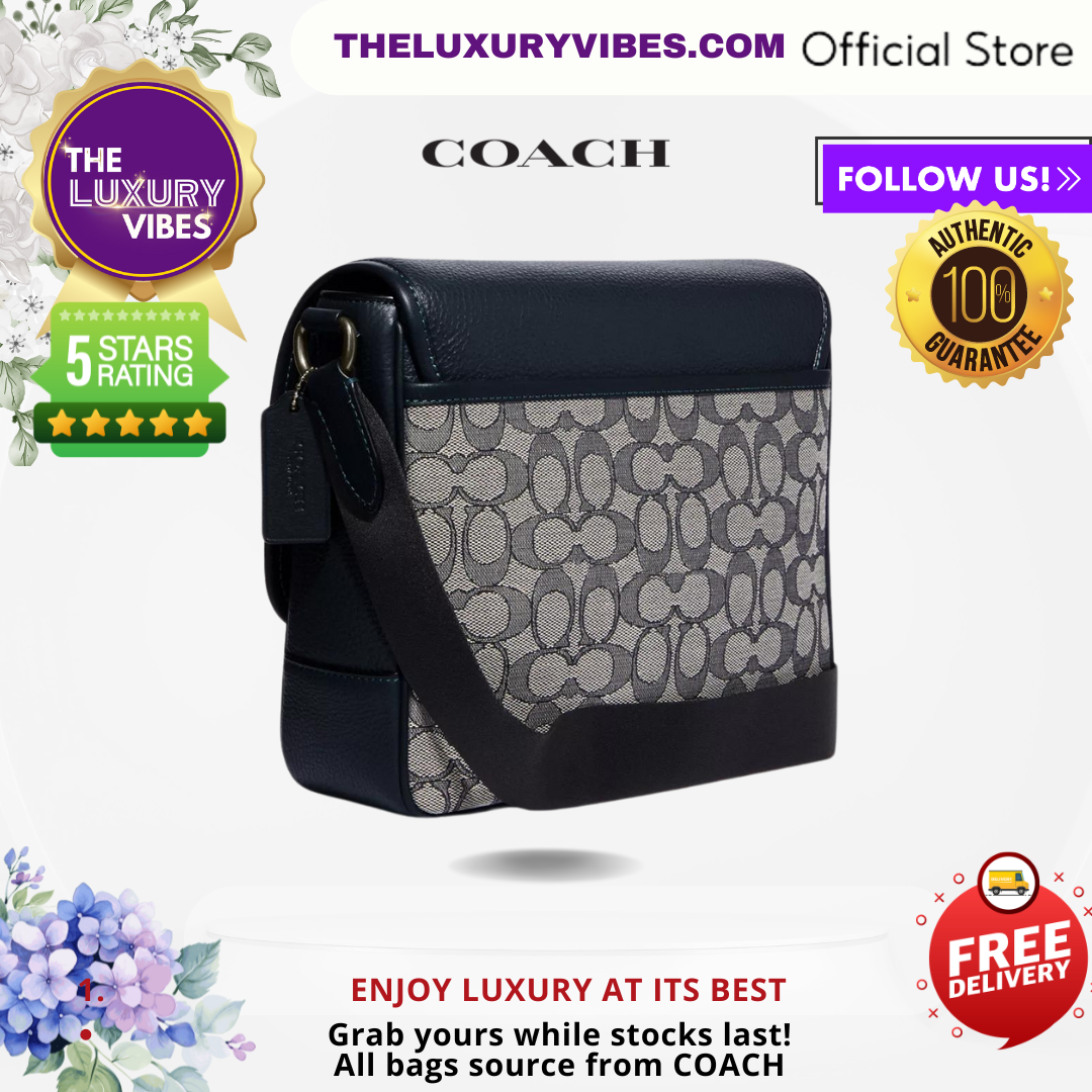 COACH Sprint Map Bag 25 in Signature Jacquard Grey CE534