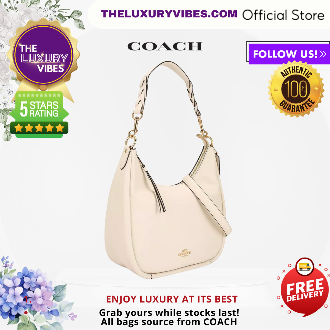 COACH Jules Hobo in White/Chalk C9190