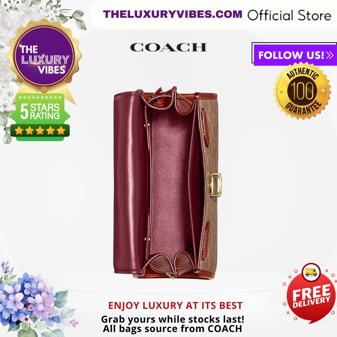 COACH Sammy Top Handle Bag in Signature Canvas  CH724