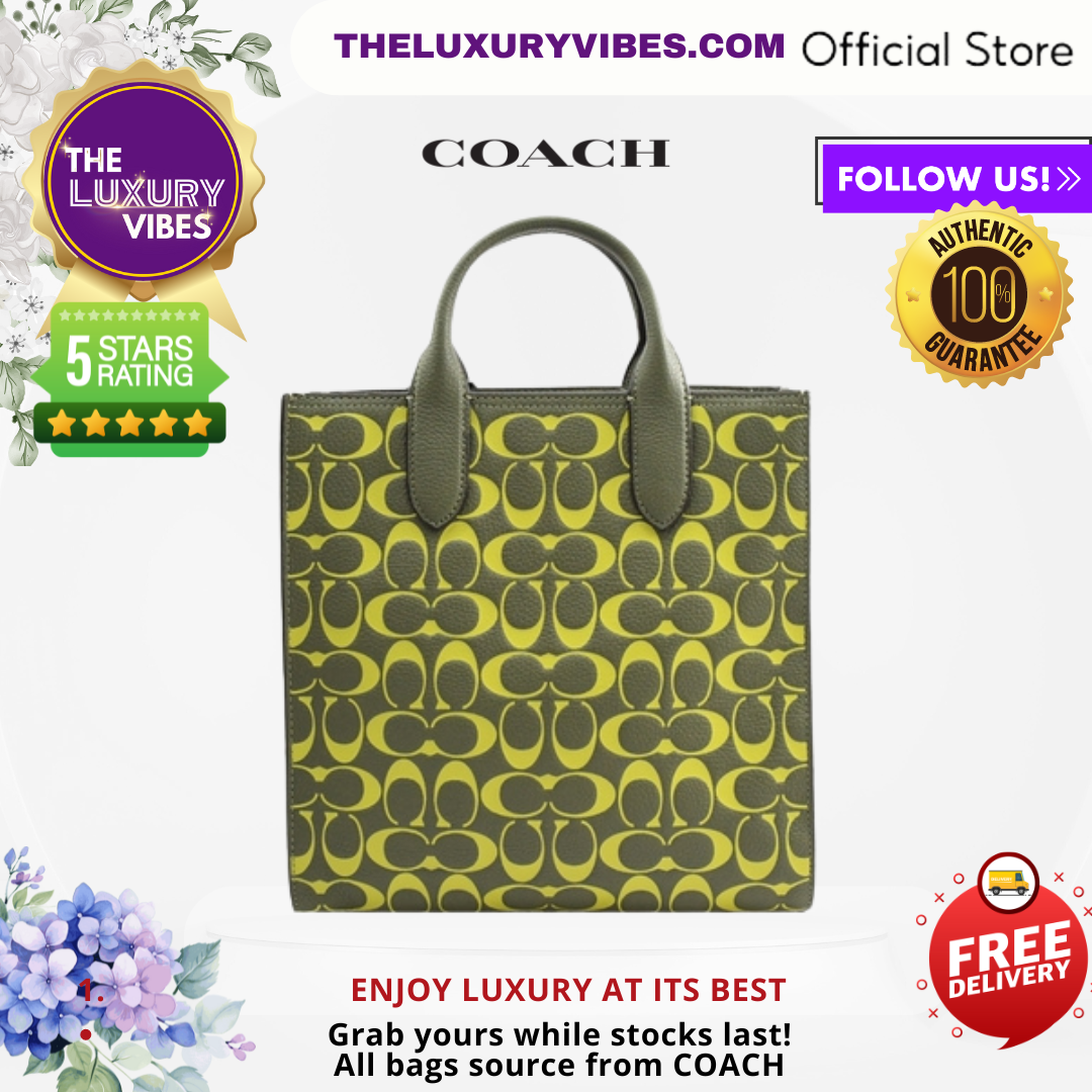 COACH Gotham Tall Tote Bag 24 in Key Lime  CA184