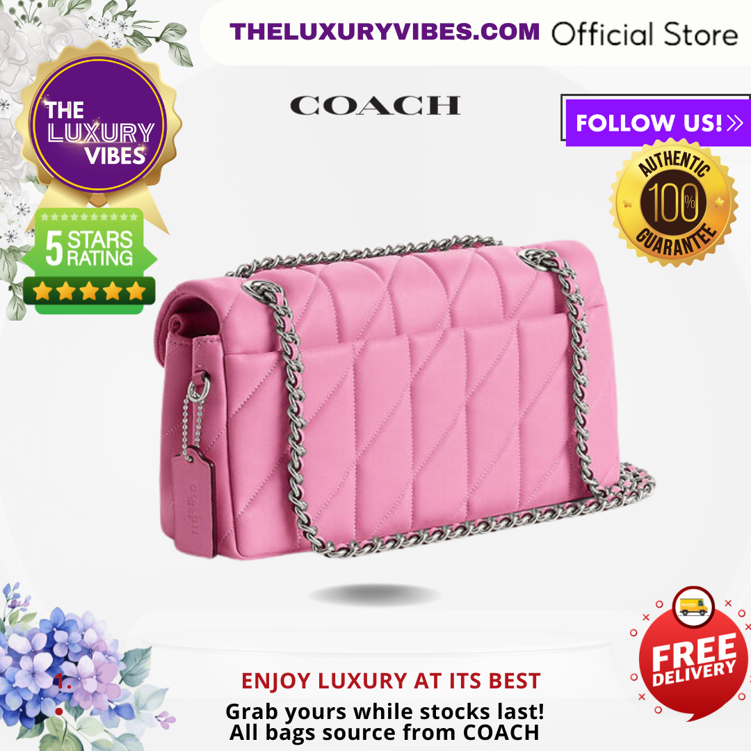 COACH Tabby Shoulder Bag 26 with Quilting in Vivid Pink