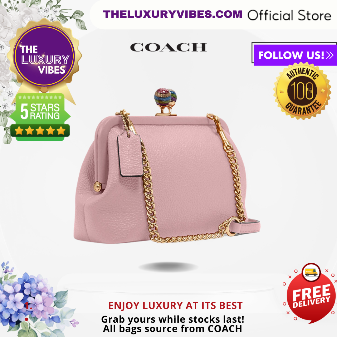 COACH Nora Kisslock Crossbody- Pink