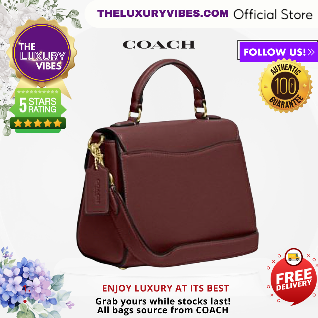 COACH Morgan Top Handle Satchel in Signature Chambray in Wine Multi CH142