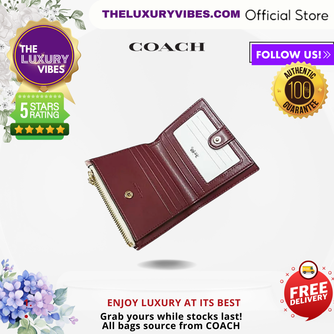 COACH Snap Card Case Wallet with Dragonfly Print F76879