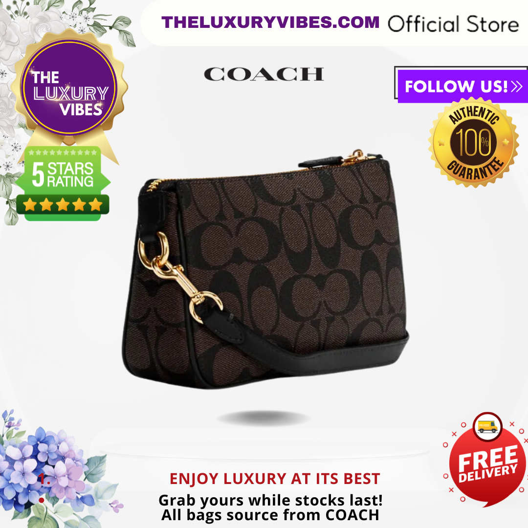 COACH Nolita 19 signature canvas in Brown Black