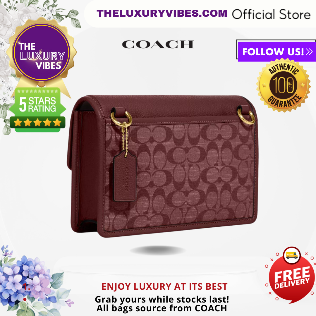 COACH Turner Flap Crossbody In Wine CH828