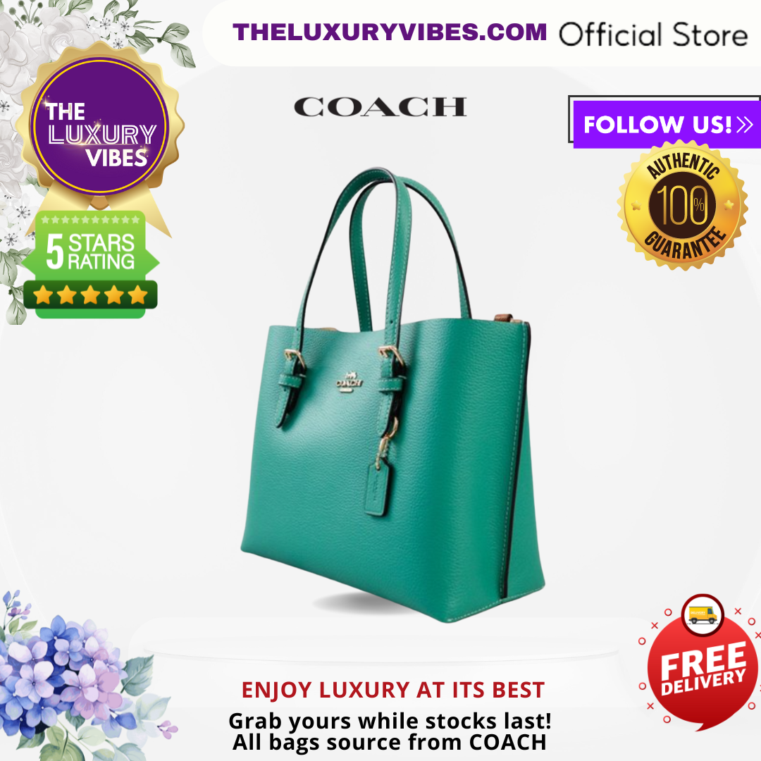 COACH Mollie Tote 25 Green Vanilla