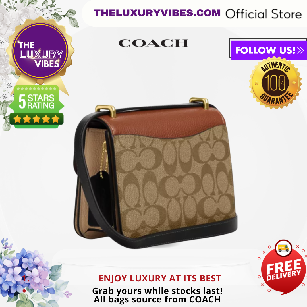 COACH Morgan Square Crossbody in COLORBLOCK Signature Canvas CL462