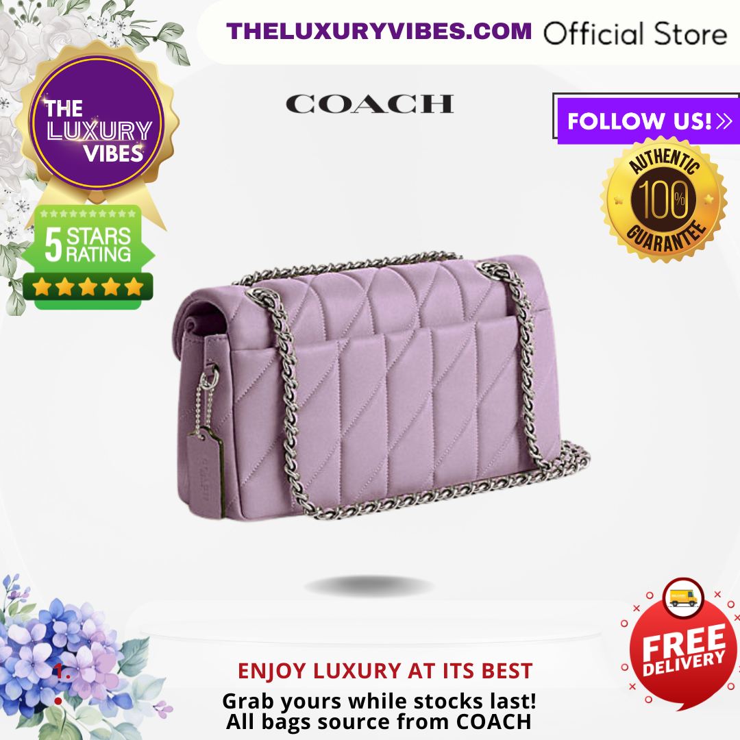 COACH Tabby Shoulder Bag 26 with Quilting Soft Purple