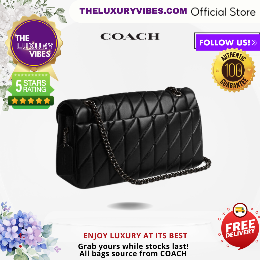 COACH Tabby Shoulder Bag 26 with Quilting in Black