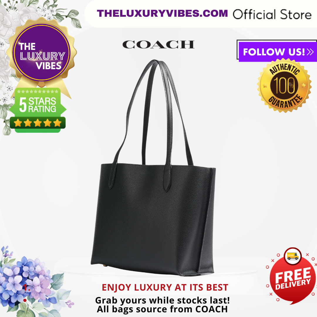 COACH Willow Tote Bag in Black C0689