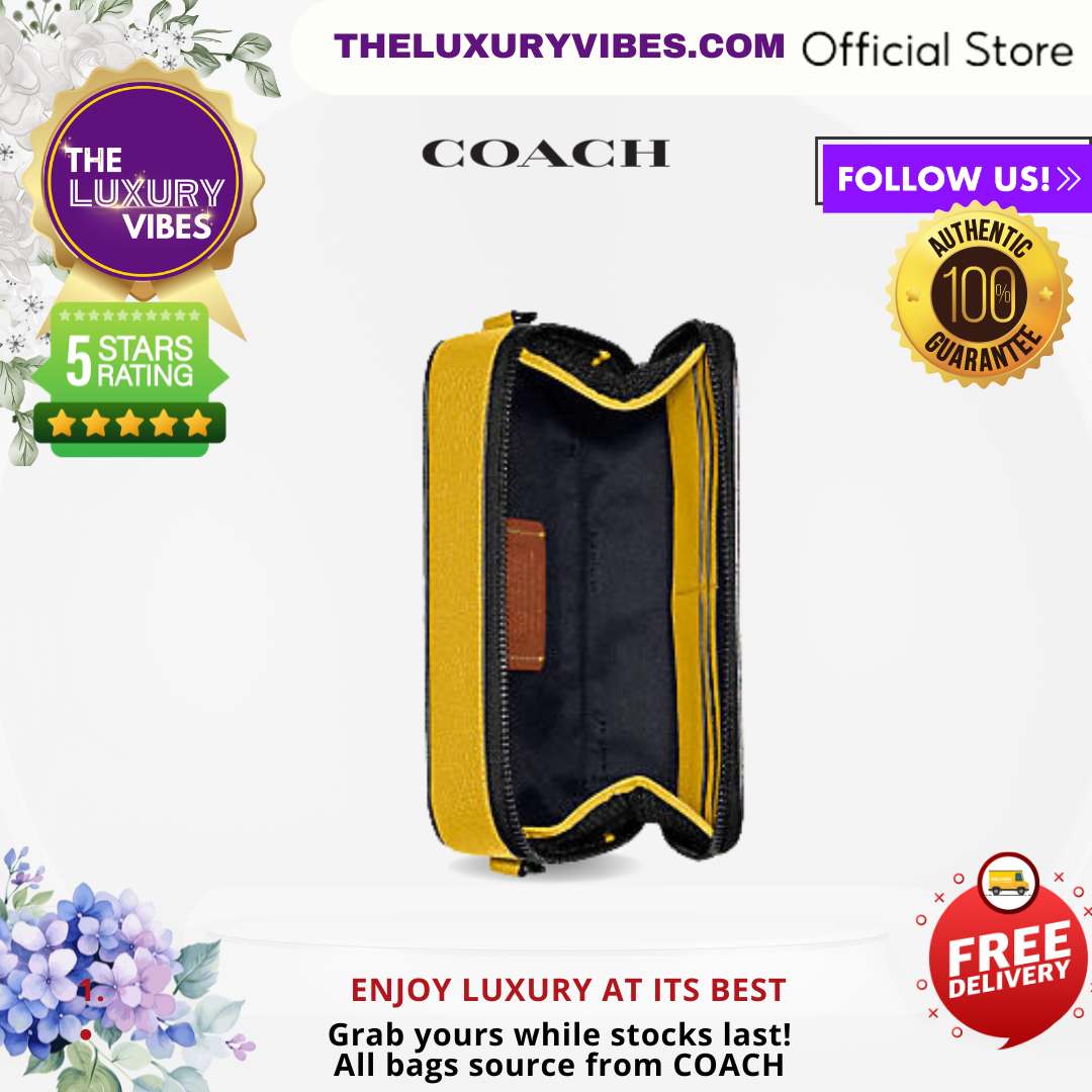 COACH Charter Slim Crossbody With Coach Badge-Yellow -C6290