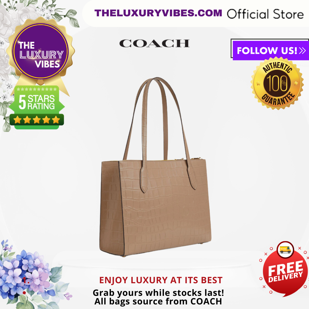 COACH Nina Carryall In Gold/Taupe CL654