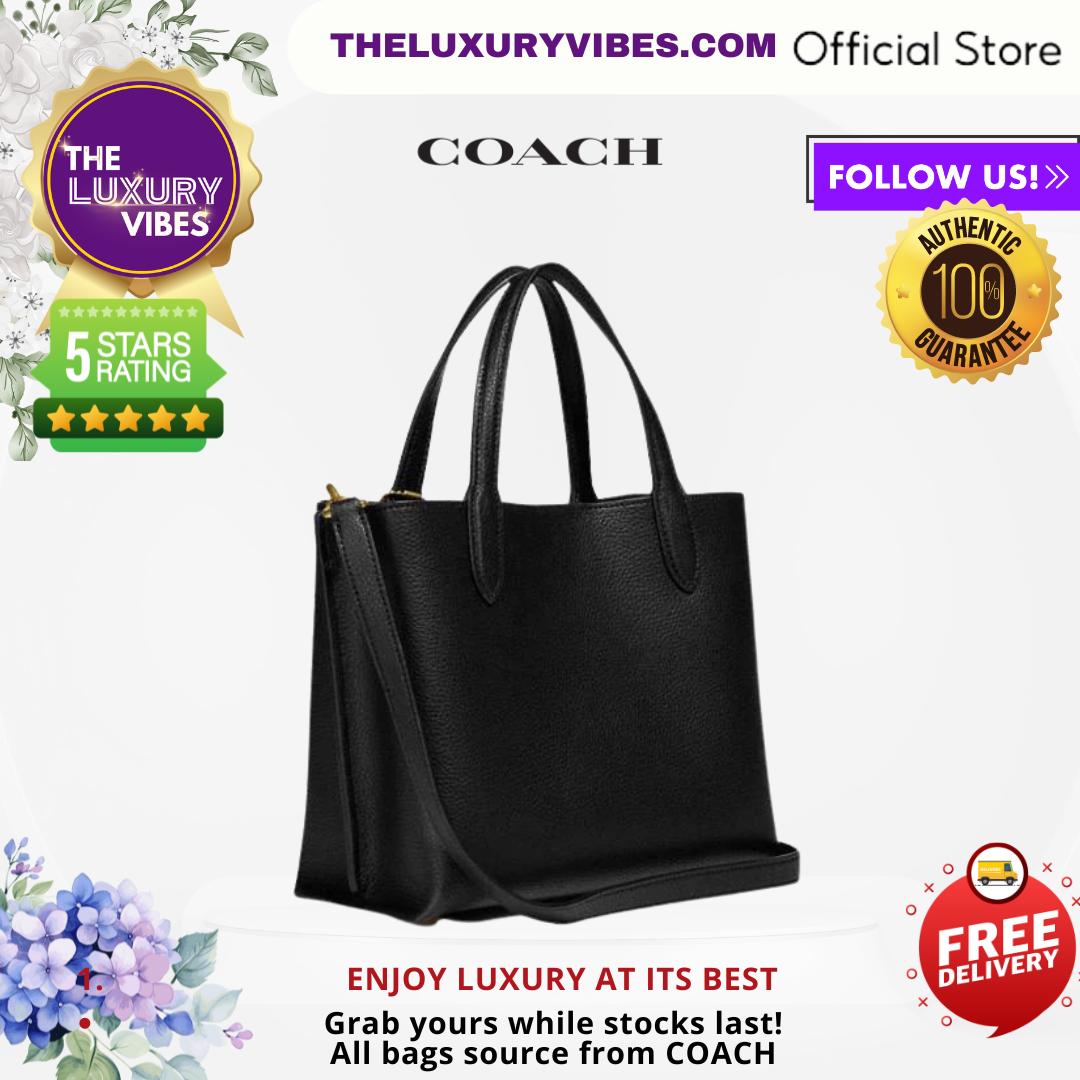 COACH Willow Tote 24 in Black C8869