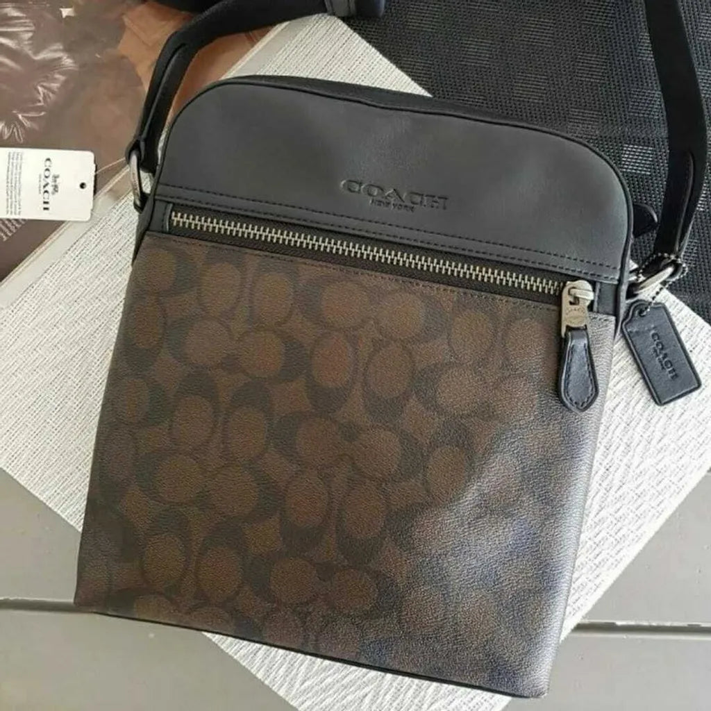 COACH Houston Flight Bag in Signature Canvas - Brown - Style No: F73336 - www.lasevgi.com