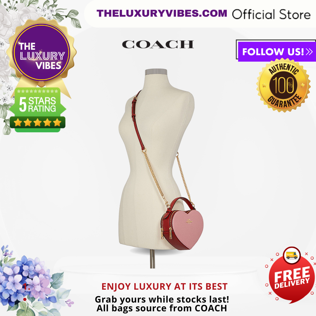 COACH Heart Crossbody-True Pink