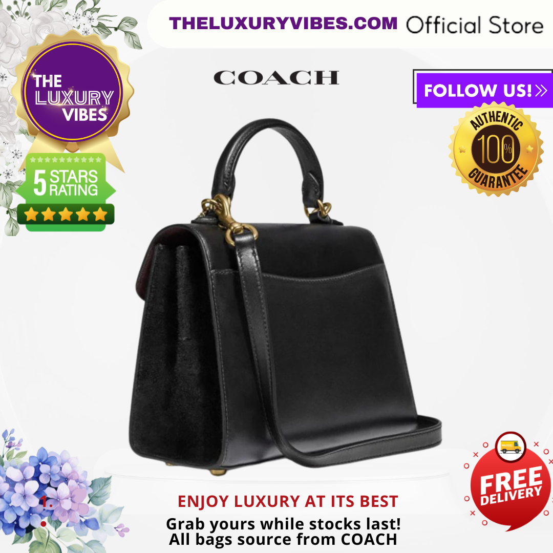 COACH Tabby Top Handle 20 in Signature Canvas Black 870