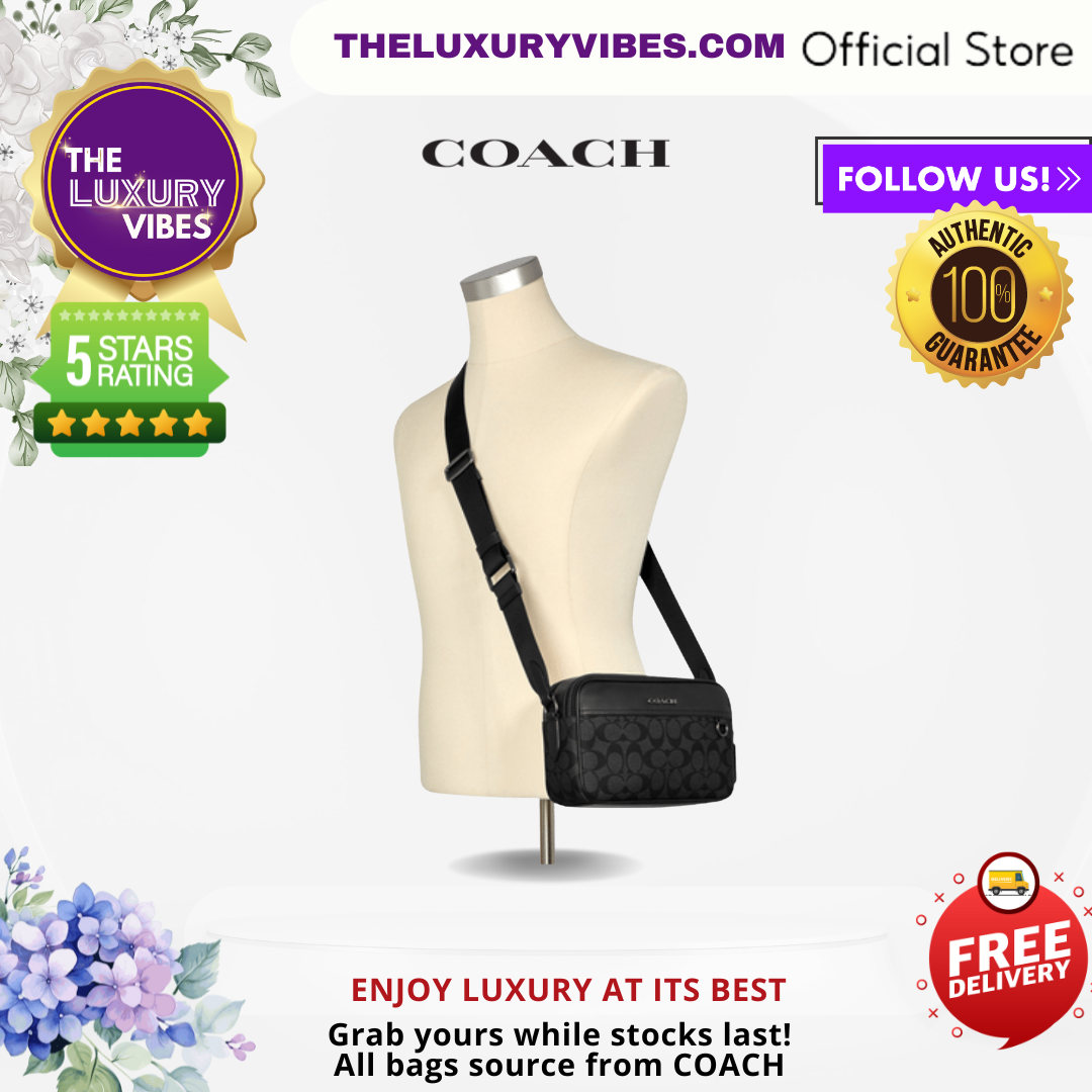 COACH Graham Crossbody in Signature Canvas Black C4149