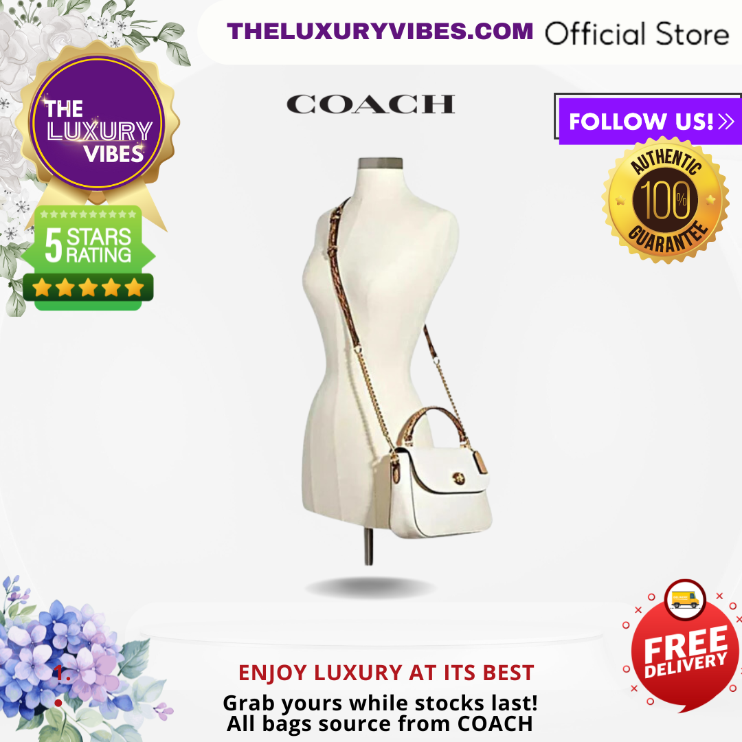 COACH Marlie Top Handle Satchel in White C1560