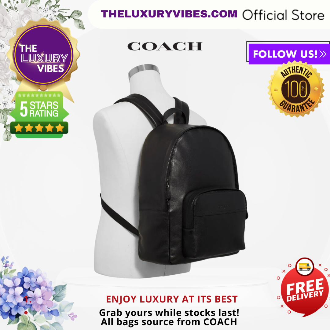 COACH Houston Backpack in Black Nickel F49313