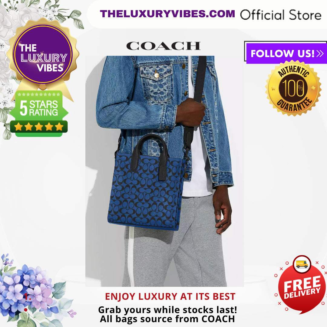 COACH Gotham Tall Tote Bag 24 in Blue Fin - CA184