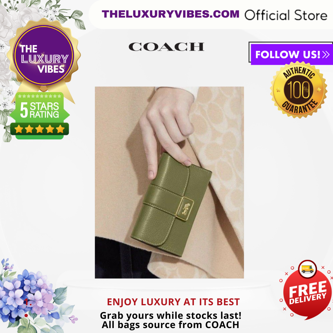 COACH Medium Grace Wallet in Olive Green CC059