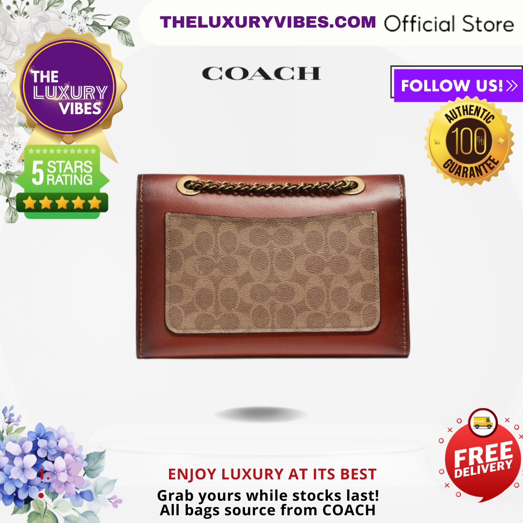 COACH Parker In Colorblock Signature Canvas Brass 30585