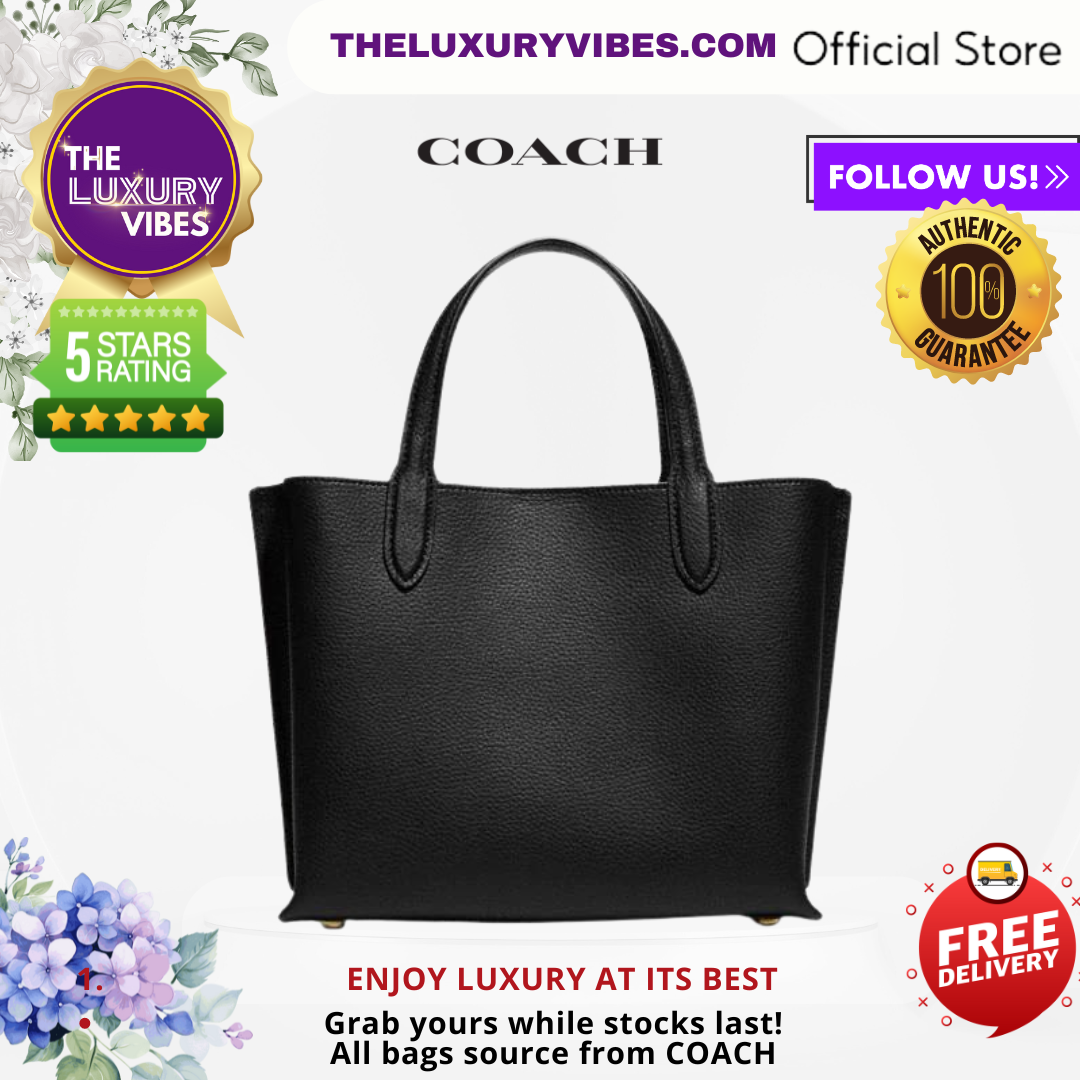 COACH Willow Tote 24 in Black C8869