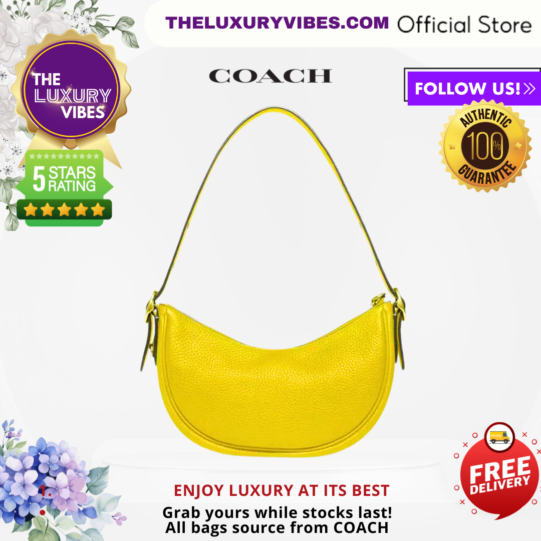 COACH Luna Shoulder Bag in Light Yellow CC439A