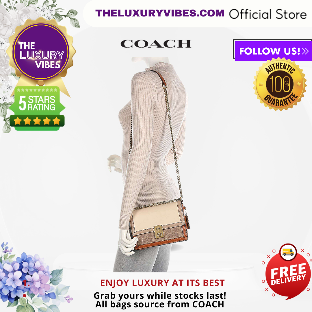 COACH Hutton Shoulder Bag In Colorblock Signature Canvas- C2795