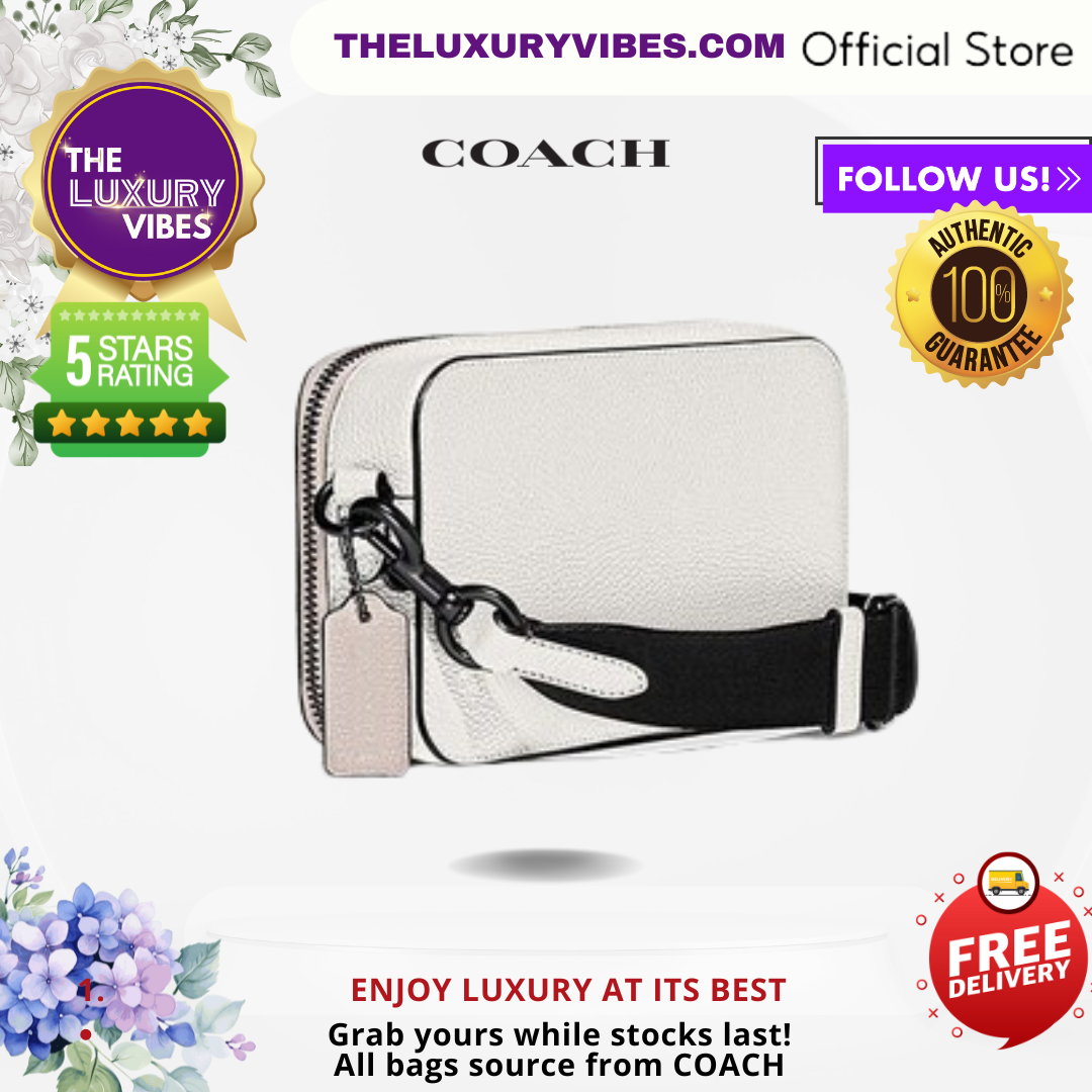 COACH Charter Slim Crossbody With Coach Badge-Chalk/White -C6290