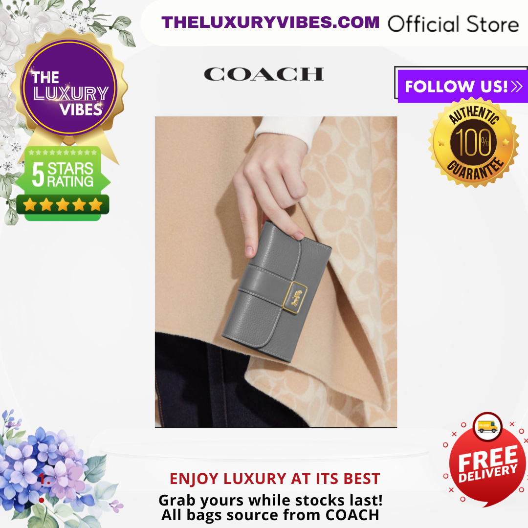 COACH Medium Grace Wallet in Grey CC059