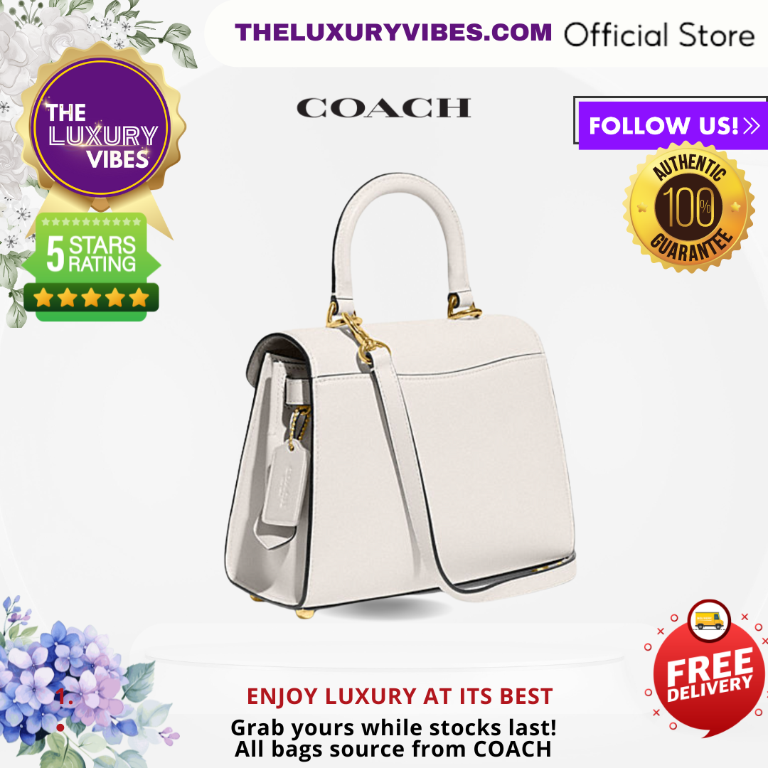 COACH Sammy Top Handle Bag in Chalk / White CH723