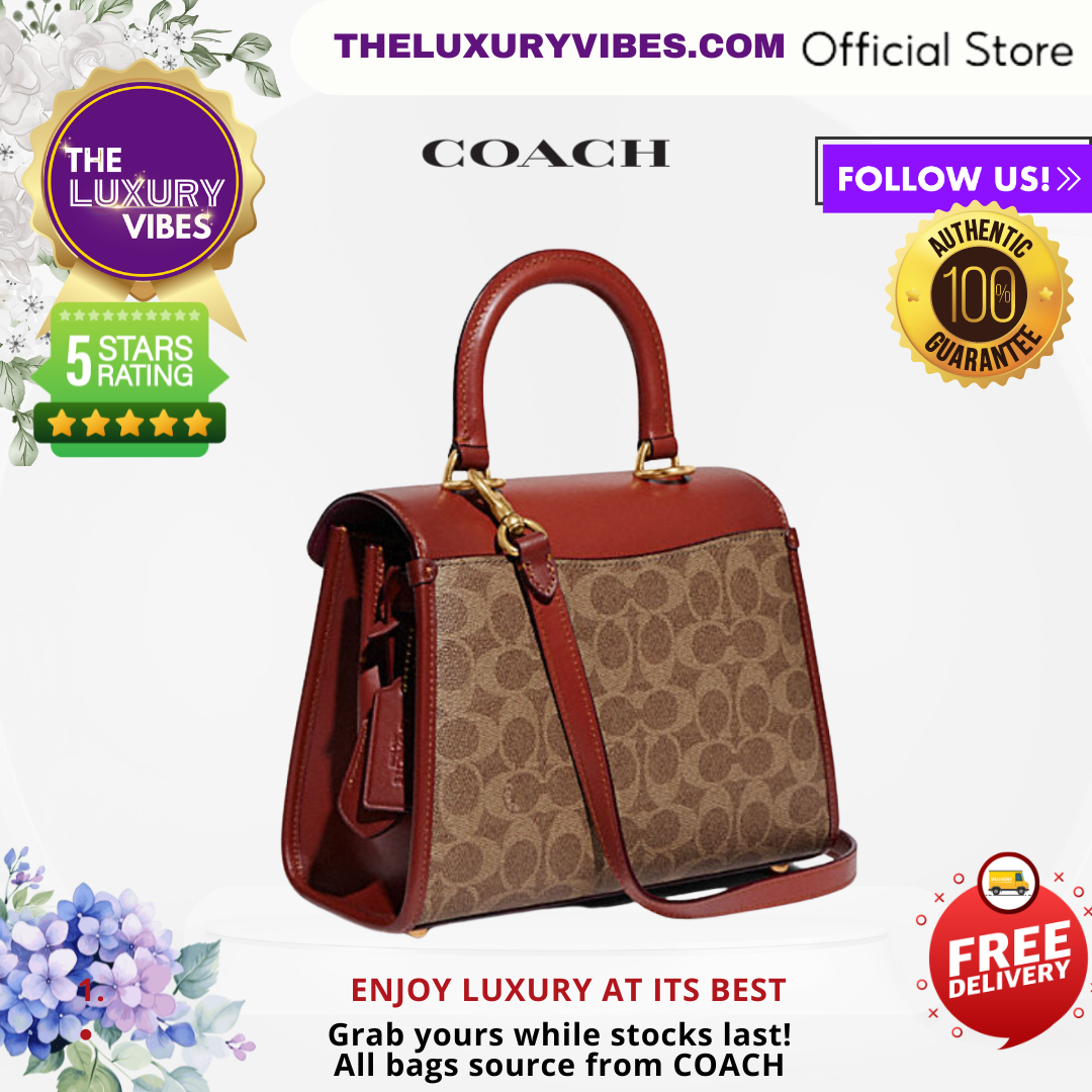 COACH Sammy Top Handle Bag in Signature Canvas  CH724