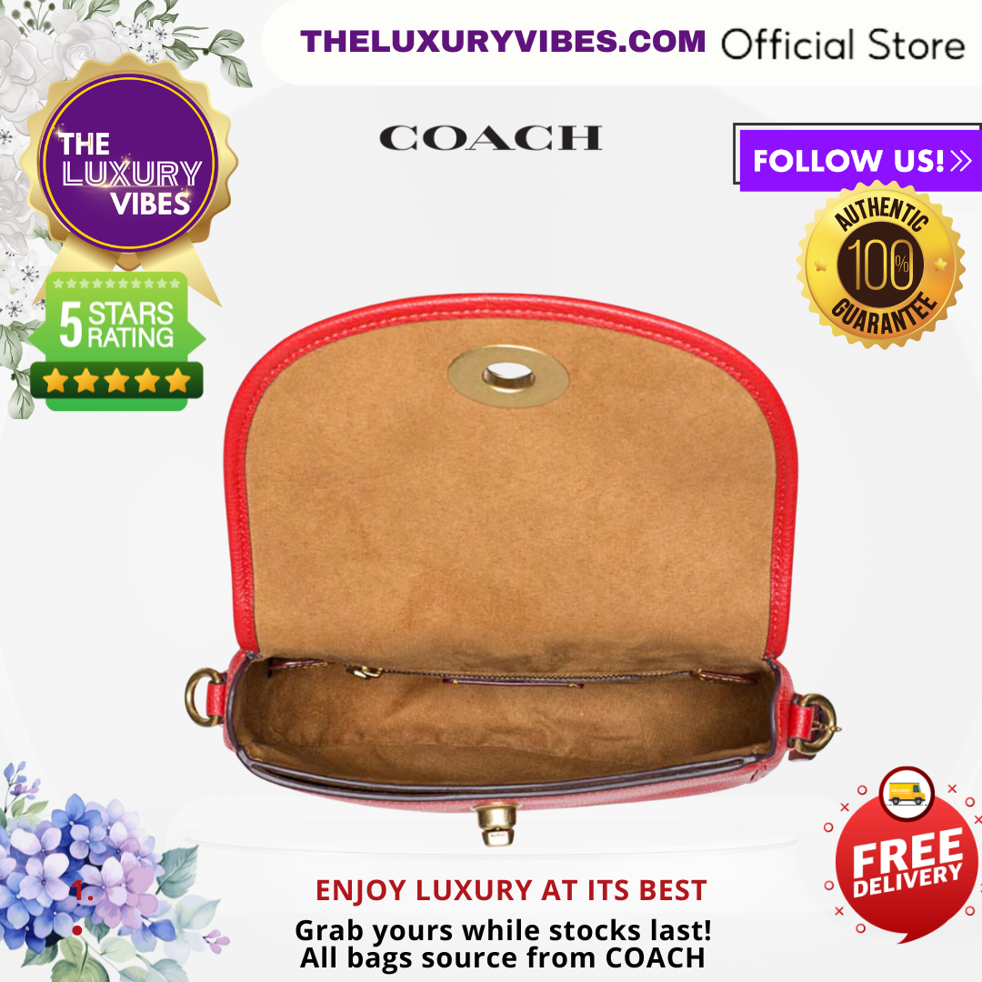 COACH Willow Saddle in Red - CA094