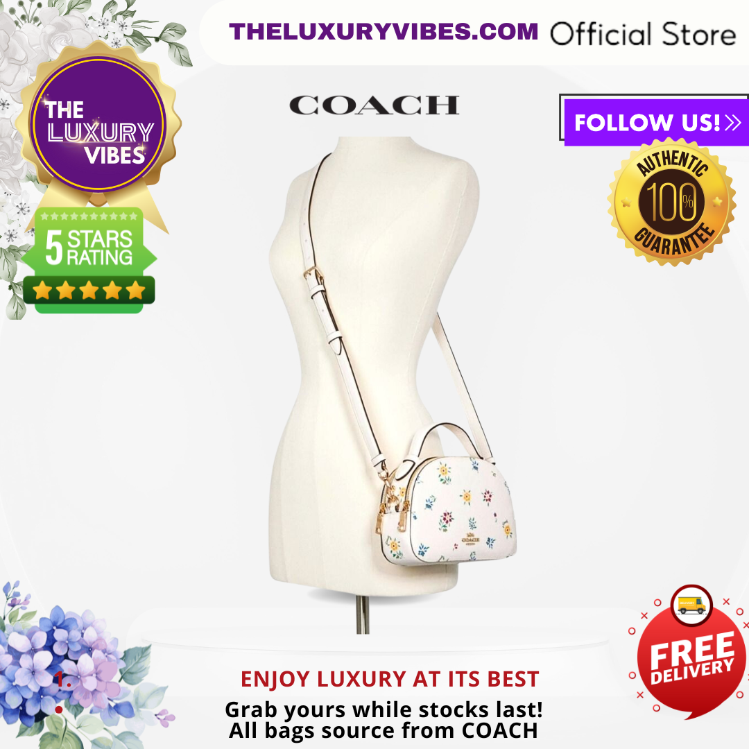 COACH Serena Satchel with Wild Meadow Print