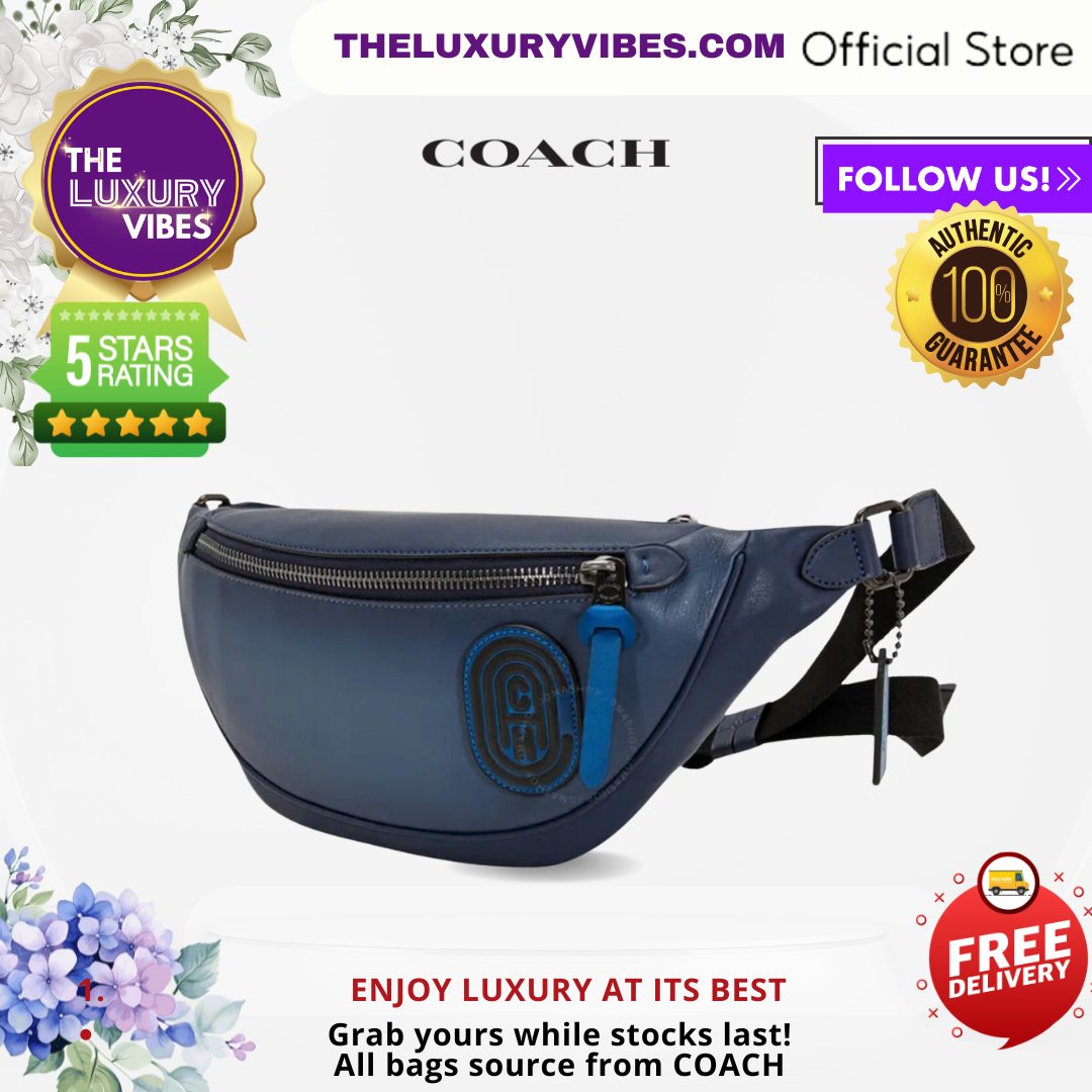 Coach Rivington Belt Bag In Colorblock With Coach Patch In Blue Multi 89079