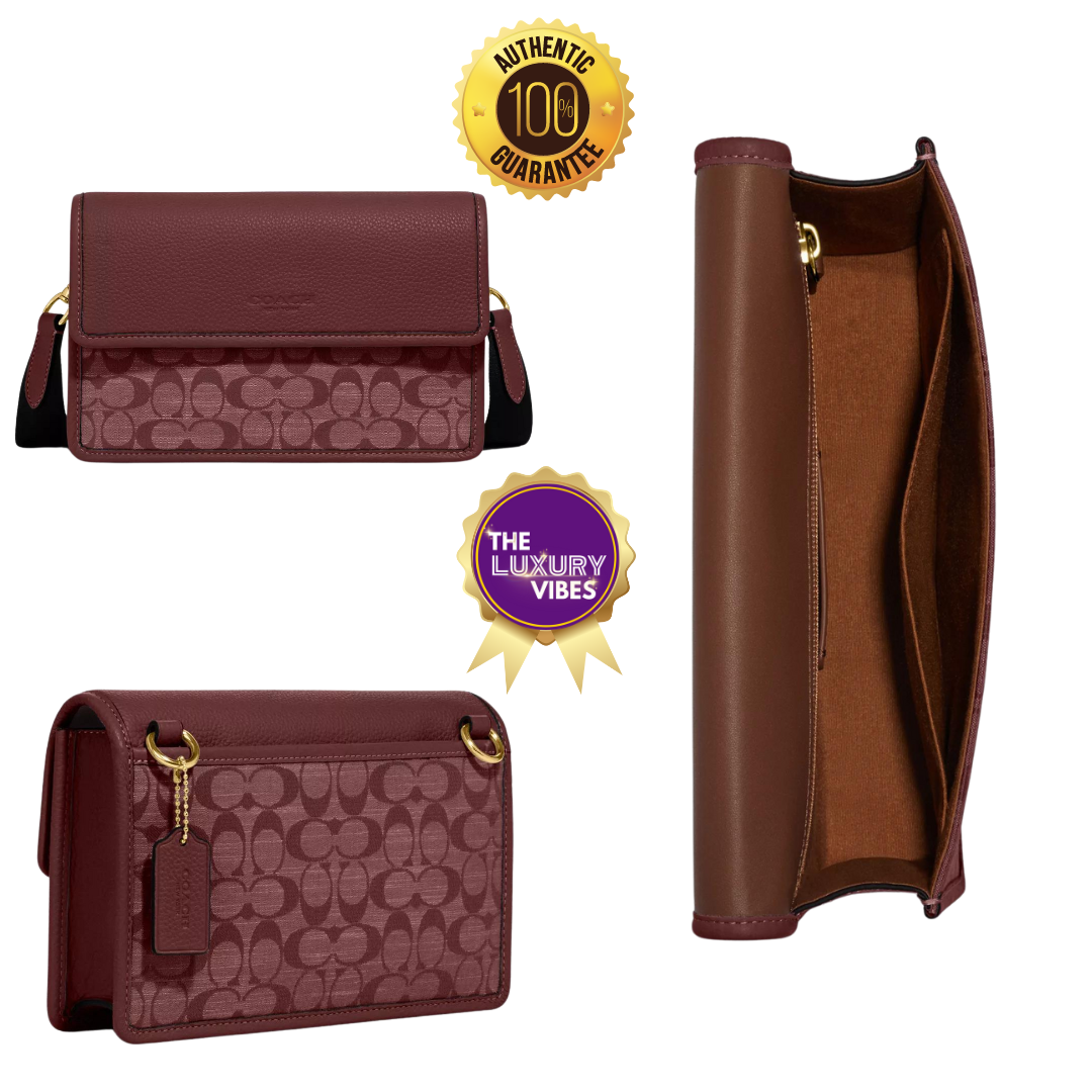 COACH Turner Flap Crossbody In Wine CH828